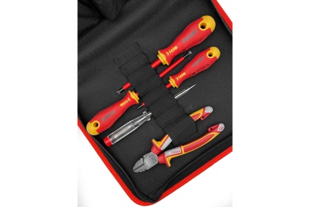 Набор отверток Felo Ergonic SL, PH, PZ +/-, отвертка тестер сети и диэлектрическиие бокорезы 160 мм 41390504