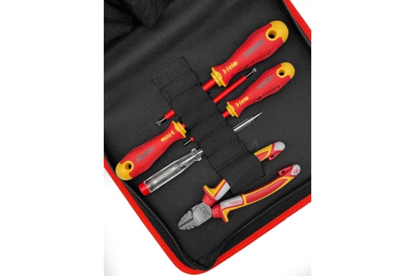 Набор отверток Felo Ergonic SL, PH, PZ +/-, отвертка тестер сети и диэлектрическиие бокорезы 160 мм 41390504