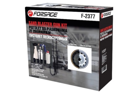 Пескоструйный пневматический пистолет со сменными насадками и песком Forsage F-2377