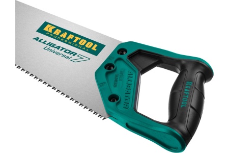 Ножовка KRAFTOOL Alligator Universal 7 универсальная, 400 мм, 7 TPI, 3D зуб, 15004-40_z01
