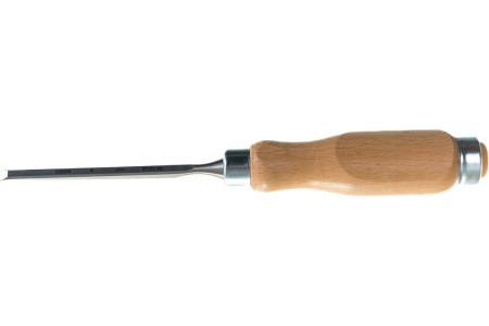 Плоская стамеска Narex с деревянной светлой ручкой 6 мм 810106