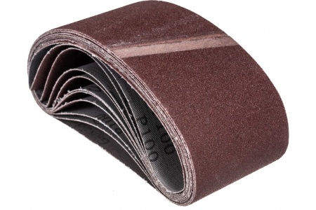 Лента абразивная бесконечная (10 шт; 75x457 мм; P 100) MATRIX 74217