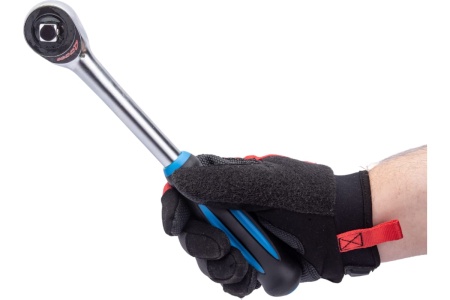 Трещотка HOEGERT TECHNIK 1/2, 72T, сталь CrMo, с крутящейся ручкой HT1R372