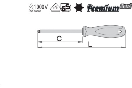 Отвертка Unior изолированная VDE 1000V, PH 4x200мм 3838909164472