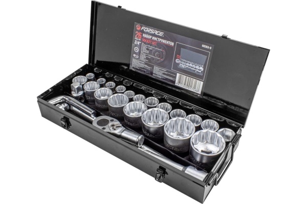 Набор инструментов Forsage f-68263-9 3/4 ", 26 пр.(12гр.) в кейсе 56225