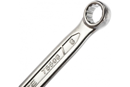 Комбинированный 12-гранный прямой ключ ROCKFORCE 08мм RF-75508