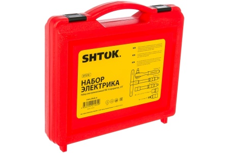 Диэлектрический набор электрика до 1000V, 3/8 дюйма, 16 предметов, VDE SHTOK  07310