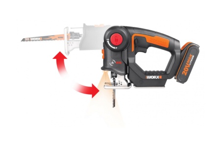 Аккумуляторный-лобзик/сабельная пила WORX Axis WX550.1