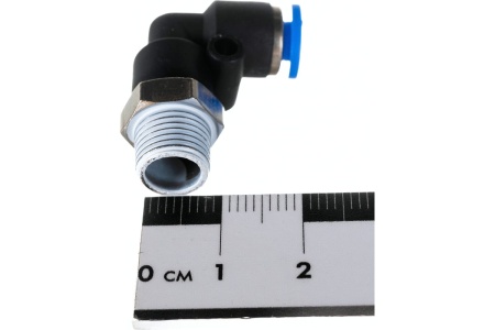 Фитинг угловой для пластиковых трубок (4 мм; 1/8М) ROCKFORCE RF-SPL04-01