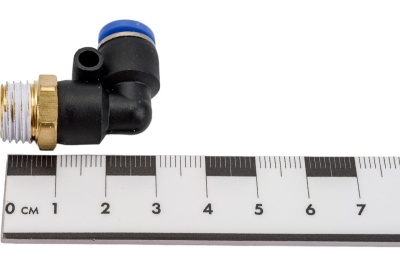 Фитинг Г- образный трубка 6 мм, резьба наружная 1/4" Pegas pneumatic 5901