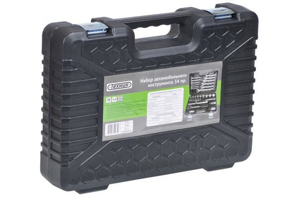 Набор торцевых головок и ключей ТЕХНИК (34 шт; 1/2DR) АвтоDело 51034 15079