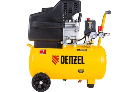 Воздушный компрессор с прямым приводом DENZEL DC1500/24, 1,5 кВт, 24 литра, 220 л/мин/ 58160