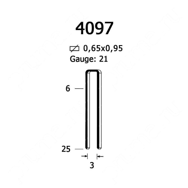4097.16CLT Скобозабивной пневмопистолет 4097/4-16 мм