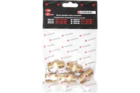 Соединитель резьбовой наружная резьба 1/4"x1/4", 5 шт Forsage 26095 F-MM04/04K