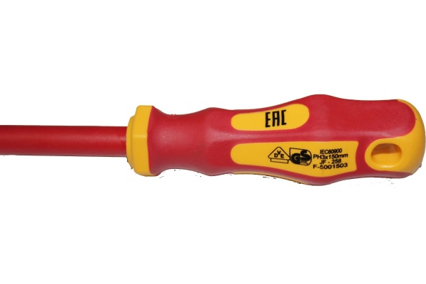 Диэлектрическая крестовая овтертка Промлайн  PH3x150мм, до1000В, CrV, ПЛ02202043_z022