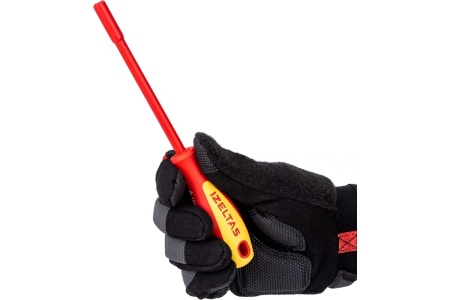 Диэлектрический ключ-отвёртка IZELTAS 1000V, торцевой, 4мм, длина 220 мм 4773190040