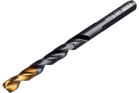 Сверло по металлу Golden Tip 5 мм, HSS-Tin, 10 шт, DIN 338 Denzel 717213