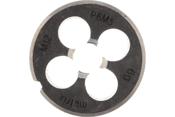 Плашка М12x1,75 мм, Р6М5 MATRIX 77096