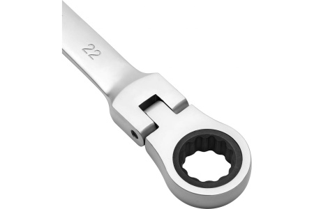 Комбинированный трещоточный с шарниром ключ AV Steel 22мм AV-315222