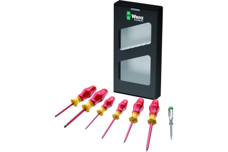 Набор диэлектрических отверток 1160i/1165i/7 SATZ 6TLG / 6 PCS WERA WE-031576