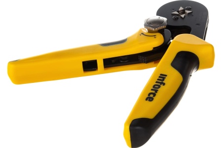 Квадратные пресс клещи Inforce с регулировочным винтом 0.2-16 мм2 06-19-13