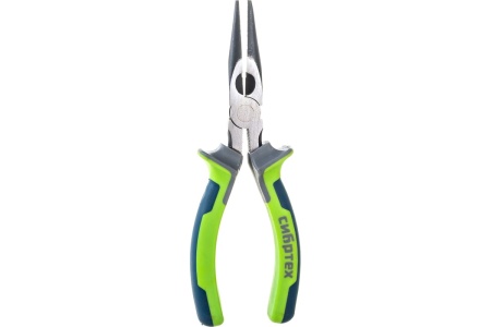 Прямые длинногубцы 180 мм, фосфатирование, трехкомпонентные рукоятки СИБРТЕХ 17156