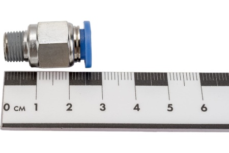 Фитинг цанговый прямой с наружной резьбой 1/8M для трубки диаметром 8 мм SHPI PC 08-R01