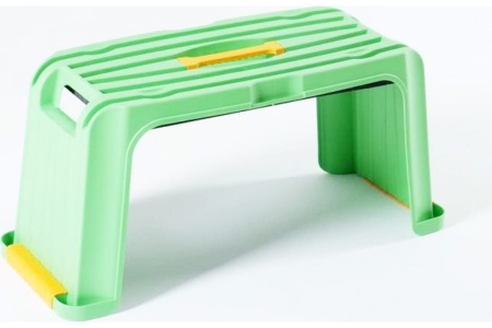 Ящик-подставка HELEX на колесах, 4в1, зеленый/черный H835