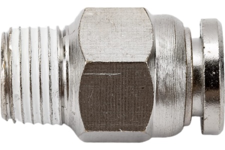 Фитинг металлический 6 мм - наружная резьба 1/8" Pegas pneumatic 6110