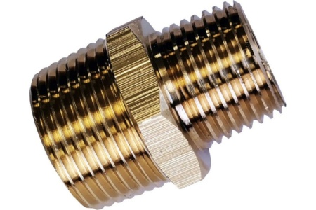 Ниппель латунный переходной пневмо (10 шт; 1/2"НР - 1/4"НР) Профитт 9276270