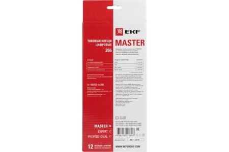 Цифровые токовые клещи EKF 266 Master In-180702-bc266