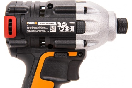 Бесщеточный ударный аккумуляторный винтоверт Impact WORX 20 В, 2x2 Ач, ЗУ, кейс WX261