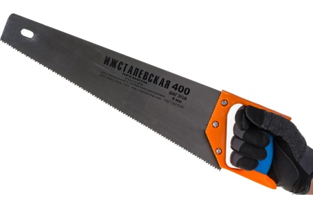 Ножовка по дереву с двухкомпонентной пластиковой рукояткой Россия Ижсталь-ТНП ПРЕМИУМ шаг 4мм, 400мм 1520-40-04_z01