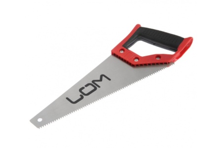 Ножовка по дереву LOM обрезиненная рукоятка, 7-8 TPI, 300 мм 1818194