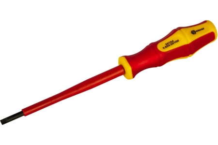 Отвертка диэлектрическая Ultra Grip SL 4,0 х 100 мм CR-V КОБАЛЬТ 646-447