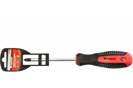 Отвертка MATRIX Fusion PZ2x100 мм, CrV, 3-х компонентная рукоятка anti slip 11403 Отвертка MATRIX Fusion PZ2x100 мм, CrV, 3-х компонентная рукоятка anti slip 11403