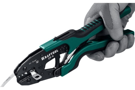 Пресс-клещи KRAFTOOL CP-4 для медных наконечников и гильз, 0.5 - 10 мм2 45461-4