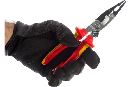 Электромонтажные клещи со страховочным креплением KNIPEX 200 mm KN-1396200T