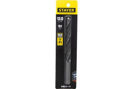 Сверло Professional по металлу HSS-R (13х101х151 мм; М2; DIN 338) Stayer 29602-13