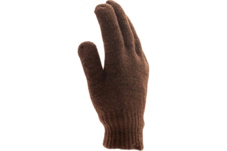 Трикотажные двойные перчатки Сибртех верблюжья и овечья шерсть, ПВХ покрытие 68635