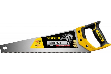 Универсальная ножовка пила Stayer Cobra 7 400 мм, 7 TPI, 1510-40_z02