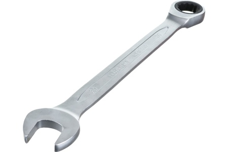 Комбинированный ключ HOEGERT TECHNIK трещоточный 30 мм, 72T, сталь CrV HT1R030