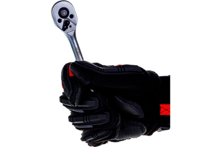 Трещотка 1/4 24-зубца 155 мм с металлической гладкой рукояткой AV Steel AV-508602