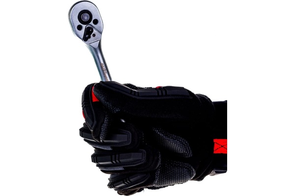 Трещотка 1/4 24-зубца 155 мм с металлической гладкой рукояткой AV Steel AV-508602