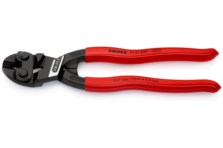 Болторез Knipex, CoBolt, компактный, голова 20 градусов, 200 мм, черный, 1К ручки, KN-7141200SB