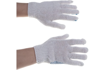 Перчатки Россия х/б, ПВХ-покрытие Точка, 7 класс 67774