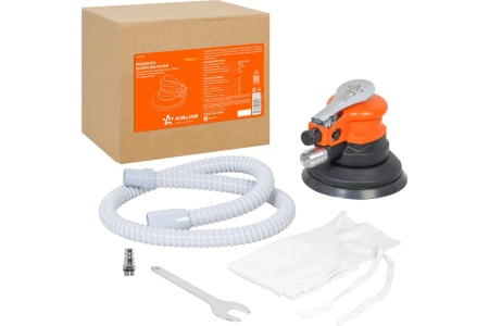 Пневматическая эксцентриковая шлифовальная машинка Airline 125мм, 5мм, с пылеудалением, 10000об/мин ATBR032