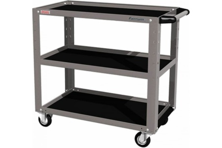 Тележка FERRUM открытая, 3 полки, 950х486х840h, серый металлик 02.230L-9007