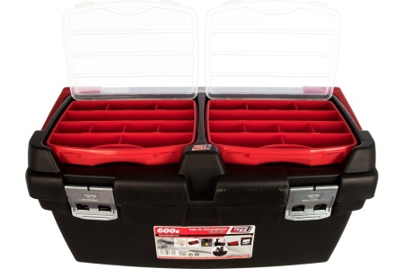Ящик для инструментов 600x305x295мм +лоток + органайзер + 2 съемных органайзера Tayg 168000