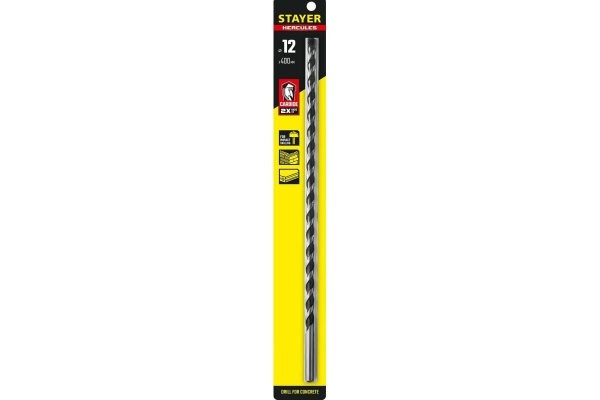 Cверло по бетону STAYER Hercules 12x400 мм 2915-400-12_z01